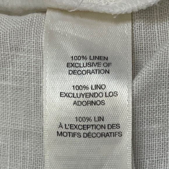 Chico’s Linen Jacket Optic White Silver Beaded Trim Women’s Size 0 US Small S - Picture 4 of 9